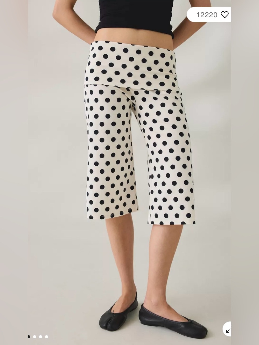 Urban Outfitters Black and White Polka Dot capris